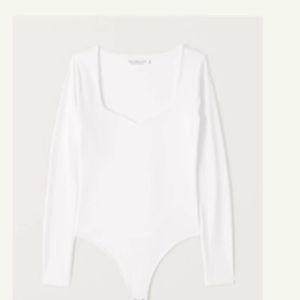 Abercrombie long sleeve sweetheart bodysuit